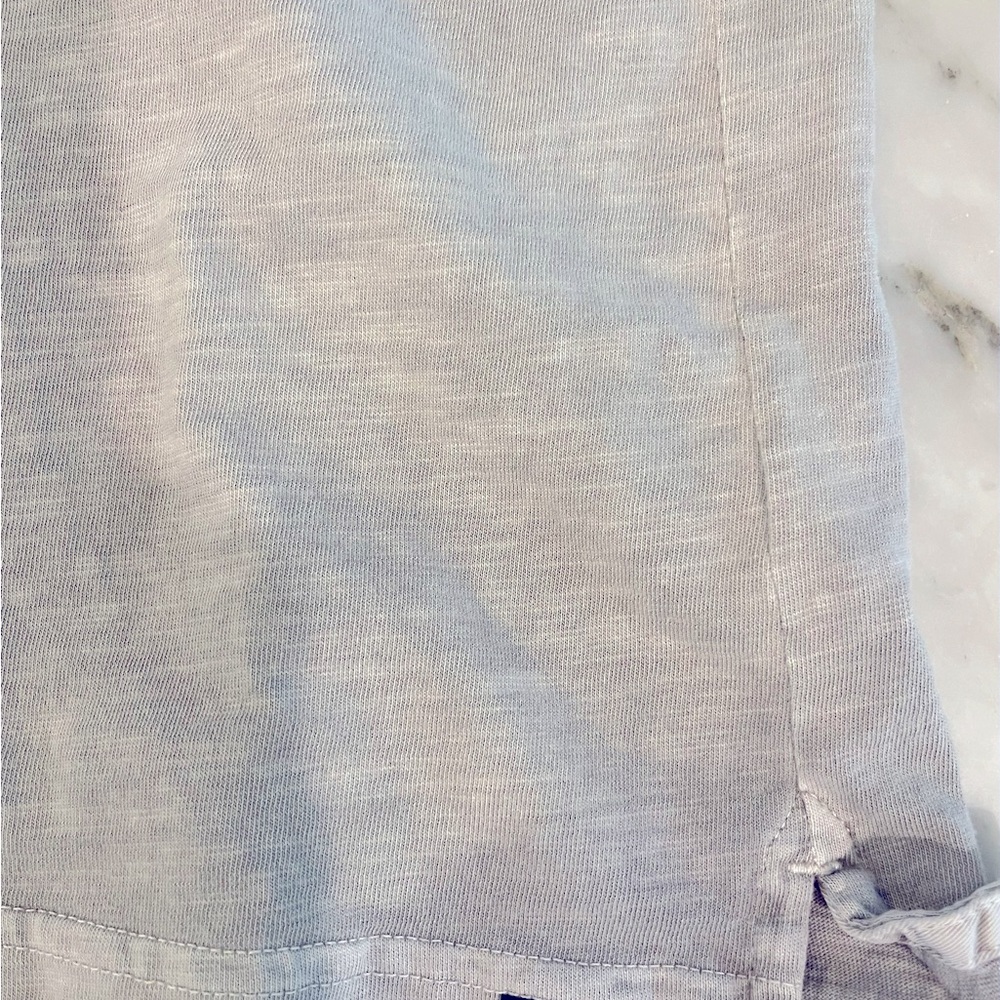 Faherty Sunwashed Organic Cotton Gray Short Sleeve Pocket Polo Shirt EUC